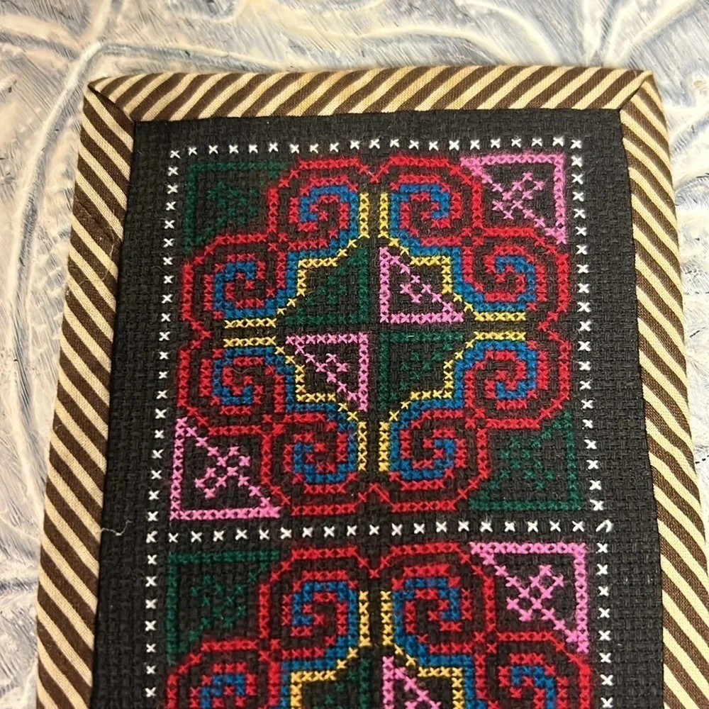Hmong Vintage Cross Stitch Belt or Wall Art. Vibrant Colors Excellent Condition